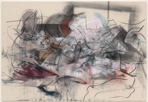 Jenny Saville, Untitled, 2014. Pastel and charcoal on canvas, 66 ⅞ × 98 ⅜ inches (170 × 250 cm) © Jenny Saville. Photo: Mike Bruce