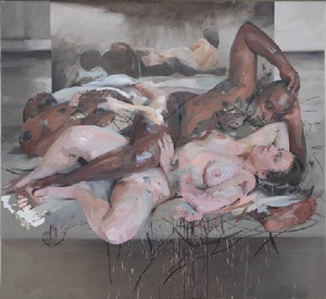 Jenny Saville, Odalisque, 2012–14. Oil and charcoal on canvas, 85 ⅜ × 93 ⅛ inches (217 × 236.5 cm) © Jenny Saville. Photo:​ Mike Bruce