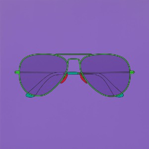 Michael Craig-Martin, Untitled (sunglasses), 2014. Acrylic on aluminum, 78 ¾ × 78 ¾ inches (200 × 200 cm) Photo by Mike Bruce