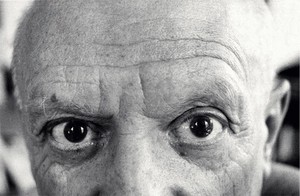 Pablo Picasso, photographed by David Douglas Duncan, 1957. © David Douglas Duncan, Harry Ransom Center, The University of Texas at Austin