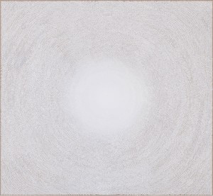 Y. Z. Kami, White Dome V, 2010–11. Acrylic on linen, 112 × 121 inches (284.5 × 307.3 cm)