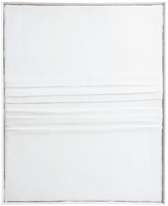 Piero Manzoni, Achrome, 1958. Kaolin and creased canvas, 21 ⅝ × 17 ¾ inches (55 × 45 cm) © Fondazione Piero Manzoni, Milan