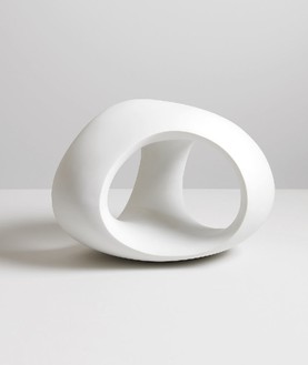 Henry Moore, Three Way Ring, 1966 Porcelain, 9 11/16 × 13 ⅜ × 11 ⅜ inches (24.6 × 34 × 29 cm), edition of 6Reproduced by permission of The Henry Moore Foundation, photo by Mike Bruce