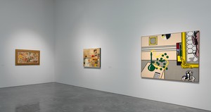 Installation view. Artwork, left to right: © 2014 The Willem de Kooning Foundation/Artists Rights Society (ARS), New York; © Robert Rauschenberg Foundation/Licensed by VAGA, New York; © Estate of Roy Lichtenstein. Photo: Rob McKeever