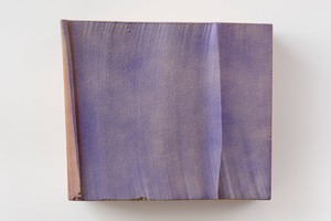 Piero Golia, Intermission painting #21 red to purple, 2014 (view 2). EPS foam, hard coat and pigment, 24 × 28 × 14 ¼ inches (61 × 71.1 × 36.2 cm) Photo by Josh White