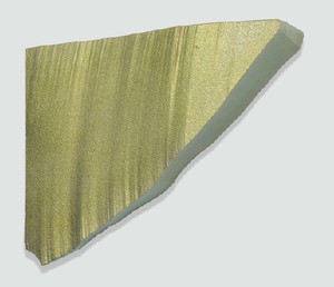 Piero Golia, Intermission painting #56 silver to gold, 2015. EPS foam, hard coat and pigment, 33 × 48 × 10 inches (83.8 × 121.9 × 25.4 cm) Photo by Josh White