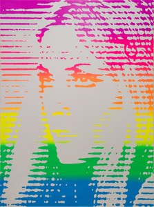 Richard Phillips, Rainbow Sharon, 2015. Oil and wax emulsion on linen, 64 ⅛ × 48 ¼ inches (162.9 × 122.6 cm) Photo by Rob McKeever