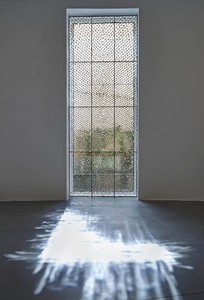 Richard Wright, No title, 2015. Leaded glass, 181 ⅛ × 68 ½ inches (460 × 174 cm) Photo by Matteo D'Eletto M3 Studio