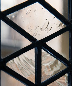 Richard Wright, No title, 2015 (detail) Leaded glass, 181 ⅛ × 68 5/16 inches (460 × 173.5 cm)Photo by Matteo D'Eletto M3 Studio