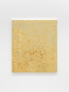 Rudolf Stingel, Untitled, 2012. Electroformed copper, plated nickel, and gold, 47 ¼ × 41 ¼ inches (120 × 104.8 cm) © Rudolf Stingel. Photo: Alessandro Zambianchi
