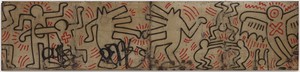 Keith Haring, Untitled (FDR NY) #25 &amp; #26, 1984. Spray enamel paint on metal, 40 × 204 inches (101.6 × 518.2 cm) Photo: Mike Bruce