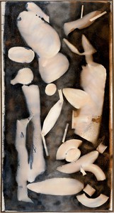 David Smith, First Ovals, 1958. Spray paint on canvas, 98 × 51 ½ inches (248.9 × 130.8 cm) © The Estate of David Smith