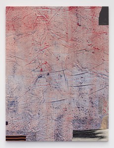 Sterling Ruby, ALPHA RB, 2015. Acrylic, elastic, treated fabric, and cardboard on canvas, 126 × 96 inches (320 × 243.8 cm) © Sterling Ruby, photo by Robert Wedemeyer