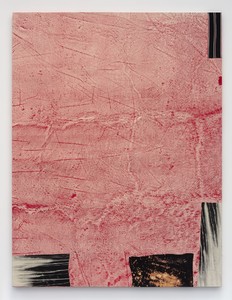 Sterling Ruby, RED STATE, 2015. Acrylic, elastic, and treated fabric on canvas, 126 × 96 inches (320 × 243.8 cm) © Sterling Ruby, photo by Robert Wedemeyer