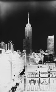 Vera Lutter, Empire State Building, II: November 28, 2014, 2014. Unique gelatin silver print, 91 × 56 inches (231.1 × 142.2 cm)