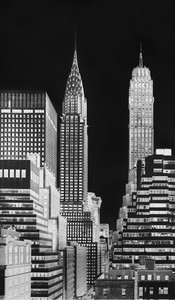 Vera Lutter, Chrysler Building, V: July 12,2014, 2014. Unique gelatin silver print, 95 ¼ × 56 inches (241.9 × 142.2 cm)