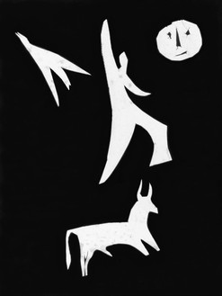 André Villers, Découpage de Picasso: Masque 1 – version en positif, 1957 Platinum-palladium print on linen paper, 22 ⅞ × 17 ¾ inches (58 × 45 cm), edition of 5© 2015 André Villers/Artists Rights Society (ARS), New York/ADAGP, Paris, and © 2015 Estate of Pablo Picasso/Artists Rights Society (ARS), New York