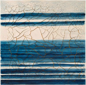 Adriana Varejão, Azulejão (Horizon), 2016. Oil and plaster on canvas, 70 ⅞ × 70 ⅞ inches (180 × 180 cm) © Adriana Varejão, photo by Vicente de Mello