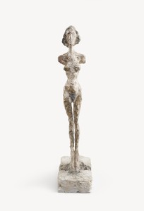 Alberto Giacometti, [Annette debout], c. 1954. Painted plaster, 19 × 4 ⅛ × 8 ⅛ inches (48.4 × 10.4 × 20.6 cm) © Alberto Giacometti Estate/Licensed in the UK by ACS and DACS, 2016