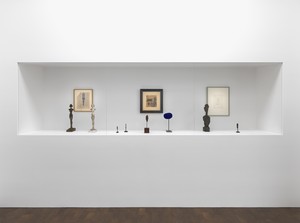 Installation view. Alberto Giacometti artwork © 2016 Alberto Giacometti Estate/Licensed by VAGA and ARS, New York. Yves Klein artwork © Yves Klein, ADAGP, Paris/DACS, London, 2016. Photo: Mike Bruce