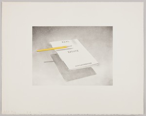 Ed Ruscha, Real Estate Opportunities, 1970. Lithograph on white Arches paper, 16 × 20 inches (40.6 × 50.8 cm), edition of 30 © Ed Ruscha