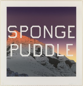 Ed Ruscha, Sponge Puddle, 2015. Lithograph, 29 × 28 inches (73.7 × 71.1 cm), edition of 60 © Ed Ruscha