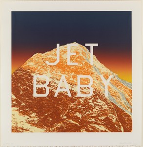 Ed Ruscha, Jet Baby, 2011. Lithograph, 29 × 28 inches (73.7 × 71.1 cm), color trial proof 15 © Ed Ruscha