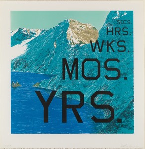Ed Ruscha Periods, 2013. Lithograph, 28 ¾ × 28 inches (73 × 71.1 cm), color trial proof 7 © Ed Ruscha