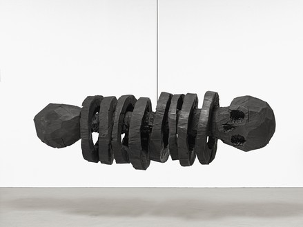Georg Baselitz, Zero Mobil, 2014 Patinated copper, 36 ¼ × 111 ¾ × 31 ½ inches (92 × 284 × 80 cm)© Georg Baselitz 2016. Photo: Jochen Littkemann, Berlin
