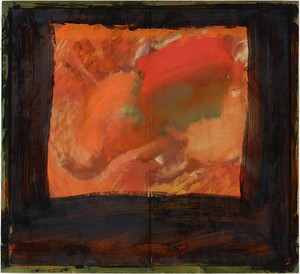 Howard Hodgkin, Blackmail, 2006–15. Oil on wood, 63 ½ × 69 ½ inches (161.3 × 176.5 cm) © Howard Hodgkin. Photo: Prudence Cuming Associates Ltd