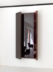 Jean Nouvel, Mirror B, 2014 (view 1). Walnut and colored mirrors, Dimensions variable, edition of 6 © Jean Nouvel Design, photo by Mike Bruce