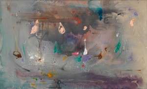 Helen Frankenthaler, Grey Fireworks, 1982. Acrylic on canvas, 72 × 118 ½ inches (182.9 × 301 cm) © 2016 Helen Frankenthaler Foundation, Inc./Artists Rights Society (ARS), New York. Photo: Rob McKeever