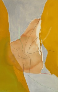 Helen Frankenthaler, Barbizon, 1971. Acrylic, marker, and crayon on canvas, 62 ¾ × 39 ½ inches (159.4 × 100.3 cm) © 2016 Helen Frankenthaler Foundation, Inc./Artists Rights Society (ARS), New York. Photo: Rob McKeever