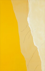 Helen Frankenthaler, Mornings, 1971. Acrylic and marker on canvas, 116 × 73 inches (294.6 × 185.4 cm) © 2016 Helen Frankenthaler Foundation, Inc./Artists Rights Society (ARS), New York. Photo: Rob McKeever
