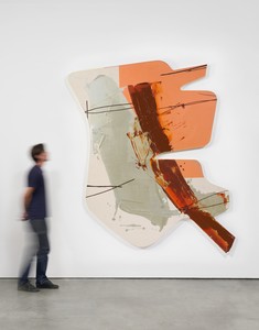 Michael Heizer, Wet Painting no. 7, 2016. Paint on canvas with silkscreen, 109 ¾ × 89 × 2 ½ inches (278.8 × 226.1 × 6.4 cm) © Michael Heizer. Photo: Jeff McLane