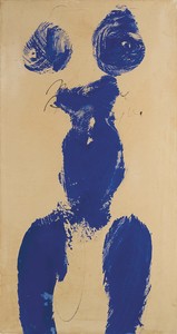 Yves Klein, Monique (ANT 59), 1960. Dry pigment and synthetic resin on paper mounted on canvas, 30 ⅛ × 15 ⅞ inches (76.5 × 40.3 cm) © Yves Klein/2016 Artists Rights Society (ARS), New York/ADAGP, Paris 2016