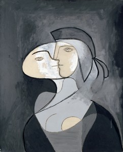 Pablo Picasso, Marie-Thérèse, face et profil, 1931. Oil and charcoal on canvas, 43 ⅜ × 31 ⅞ inches (111 × 81 cm) © 2016 Estate of Pablo Picasso/Artists Rights Society (ARS), New York. Photo: Béatrice Hatala