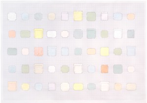 Rachel Whiteread, 50 Spaces, 2010. Gouache and pencil on graph paper, 23 ¼ × 33 ⅛ inches (59 × 84 cm) © Rachel Whiteread