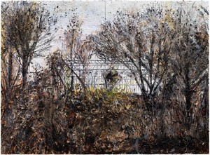Anselm Kiefer, des Malers Atelier (The Painter’s Studio), 2016. Oil, emulsion, acrylic, and shellac on canvas, 110 ¼ × 149 ⅝ × 2 inches (280 × 380 × 5 cm) © Anselm Kiefer. Photo: Georges Poncet