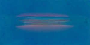 Tsuyoshi Maekawa, Untitled, 1977. Sewn burlap, cotton cloth, and acrylic, 36 × 72 inches (91 × 182 cm) © Maekawa. Photo: Ben Blackwell