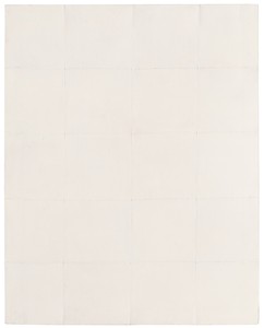 Piero Manzoni, Achrome, 1959. Kaolin on canvas stitched into squares, 39 ⅜ × 31 ½ inches (100 × 80 cm) Photo: Ben Blackwell