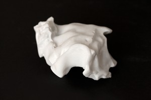 Douglas Gordon, Exhibit E, 2016. Carrara marble, 4 ¾ × 5 ⅛ × 2 ⅜ inches (12 × 13 × 6 cm) © Studio lost but found/VG Bild-Kunst, Bonn 2017. Photo: Katharina Kiebacher, Studio lost but found