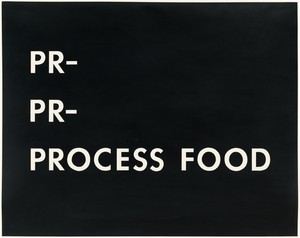 Ed Ruscha, Pr-Pr-Process Food, 1976. Pastel on paper, 23 ⅛ × 29 ⅛ inches (58.7 × 74 cm) © Ed Ruscha