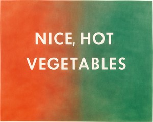 Ed Ruscha, Nice Hot Vegetables, 1976. Pastel on paper, 22 ¾ × 28 ¾ inches (57.8 × 73 cm) © Ed Ruscha
