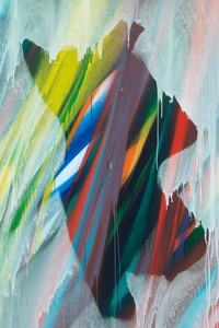 Katharina Grosse, Untitled, 2016. Acrylic on canvas, 114 ⅛ × 76 inches (290 × 193 cm) © Katharina Grosse und VG Bild-Kunst Bonn, 2017. Photo: Jens Ziehe