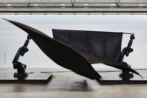 Installation view with Black Flags (2014). Artwork © William Forsythe. Photo: Thomas Lannes