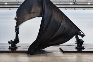 Installation view with Black Flags (2014). Artwork © William Forsythe. Photo: Thomas Lannes