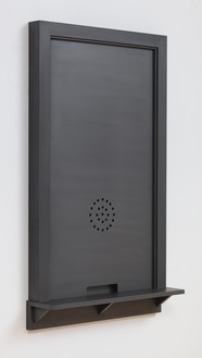 Adam McEwen, Ticket Window, 2017 Graphite, 42 ⅛ × 25 × 6 inches (107 × 63.5 × 15.2 cm), edition of 3© Adam McEwen. Photo: Rob McKeever