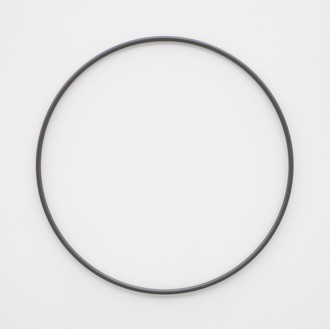 Adam McEwen, TBT (hula hoop), 2018 Graphite, 37 ½ × 37 ½ × 1 inches (95.3 × 95.3 × 2.5 cm)© Adam McEwen.Photo: Jeff McLane