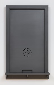 Adam McEwen, Ticket Window, 2017. Graphite, 42 ⅛ × 25 × 6 inches (107 × 63.5 × 15.2 cm), edition of 3 © Adam McEwen. Photo: Rob McKeever